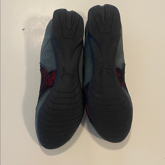 Puma Black and Gray Shoes with dark Pink  under black lace - Picture 4 of 11